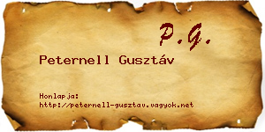 Peternell Gusztáv névjegykártya