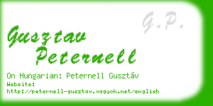 gusztav peternell business card